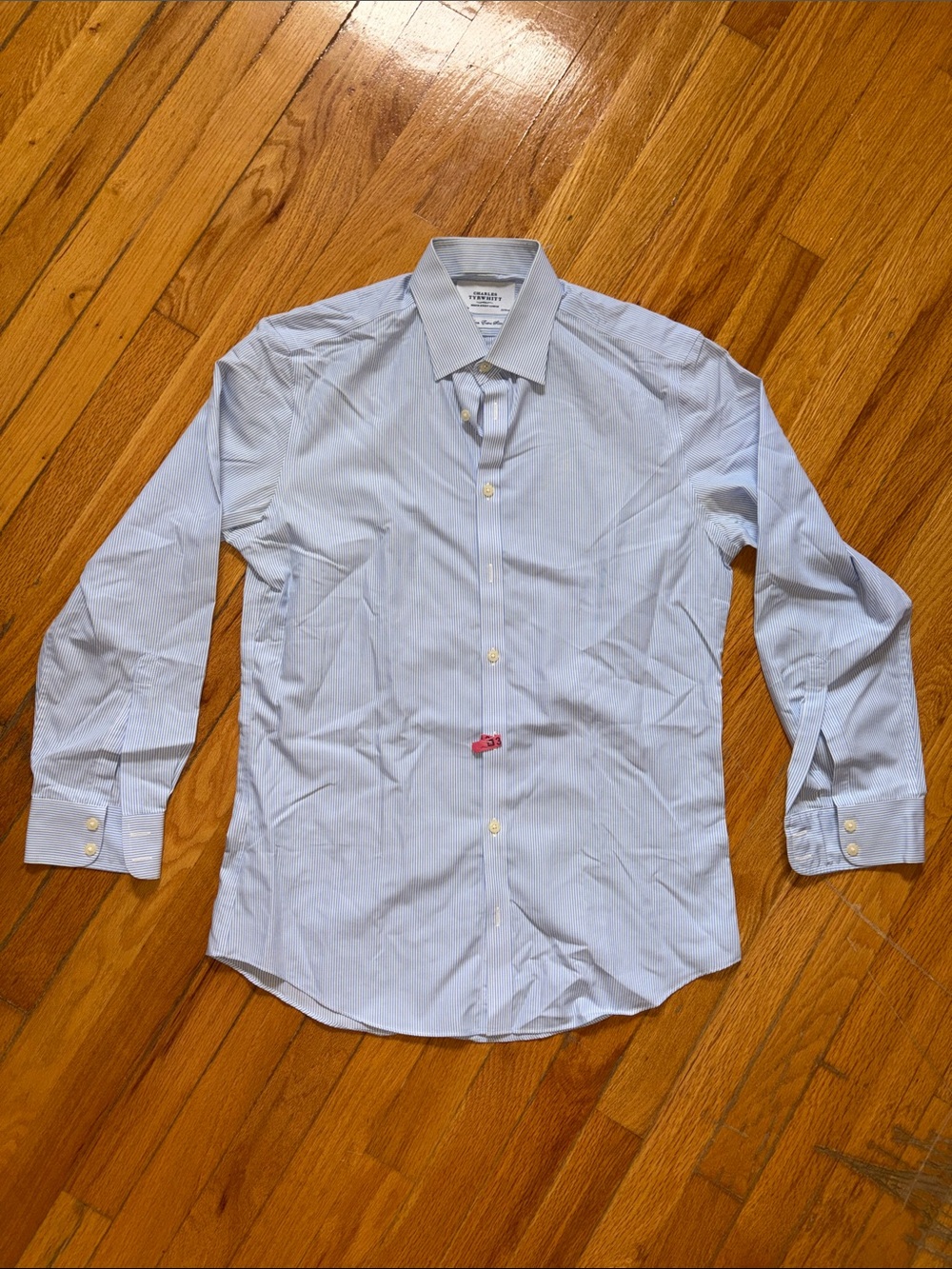 Charles Tyrwhitt Pale Blue Long-Sleeve Dress Shirt